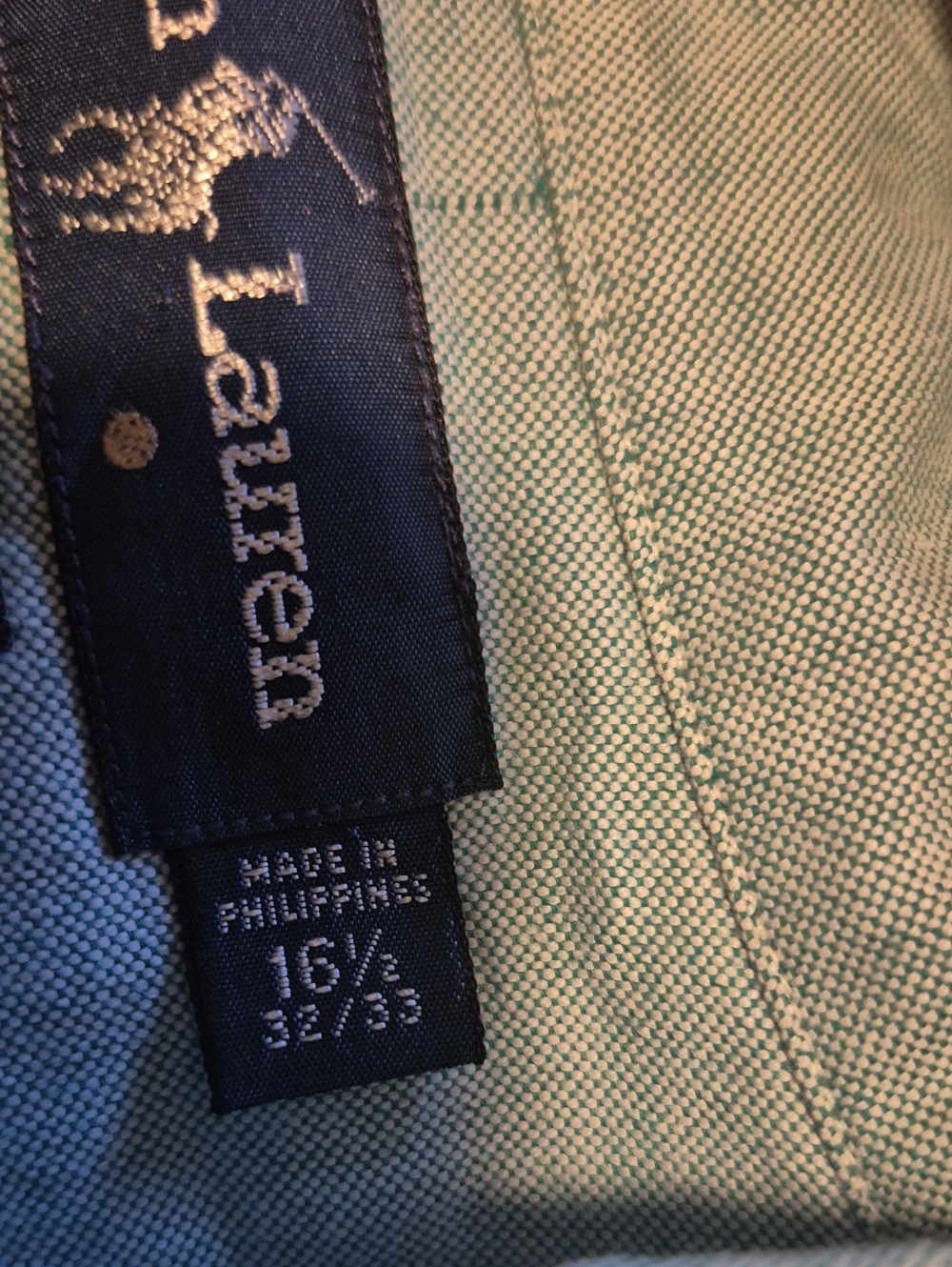 Ralph Lauren Mint Green Button-Down Oxford Shirt Sz.16.5 - Picture 9 of 9